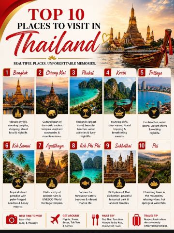 🇹🇭 5 Most Beautiful Temples in Thailand You Must Visit! ✨