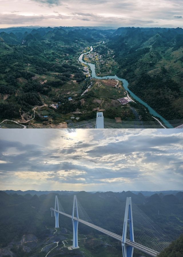 貴州天空之橋高空中欣賞美景
