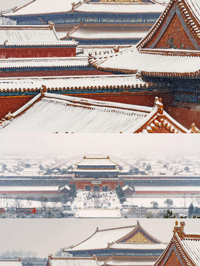 在北京過冬，有一件事是非做不可的，那就是等待故宮的初雪降臨。