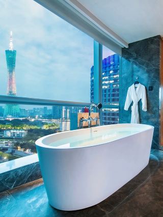Guangzhou! I always stay at the Conrad Hotel when I visit. 