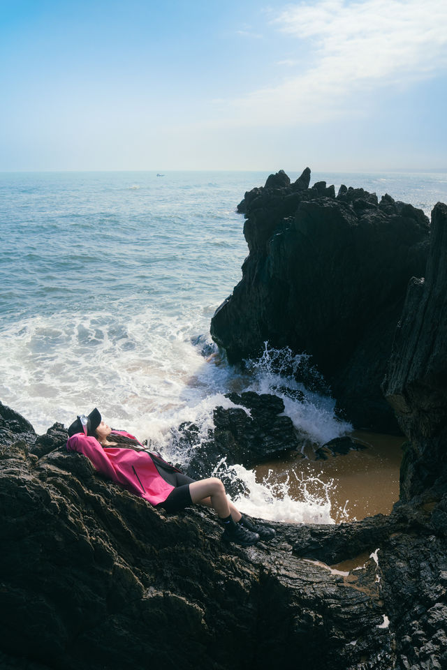 春日山海徒步，黑礁石海岸線 Sea Walk