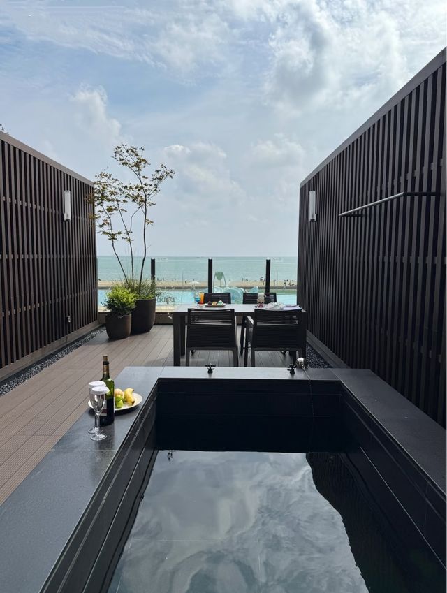 一線海景露台泡池親子友好，阿那亞躺平式親子酒店