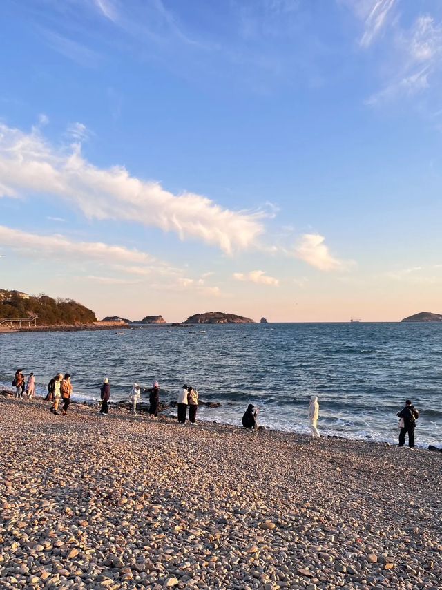 冬日銀沙灘絕美日出