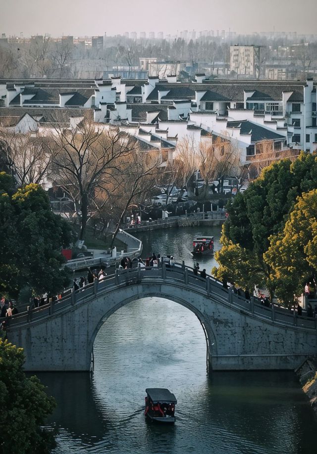 初冬的三河古鎮如一幅水墨江南畫