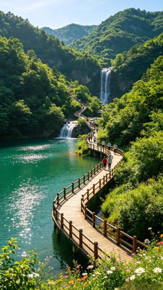 25℃ natural shade! Mulan Tianchi summer water play nanny-level guide transportation guide self-driving: 1h direct from Wuhan city, scenic area parking 10 yuan/