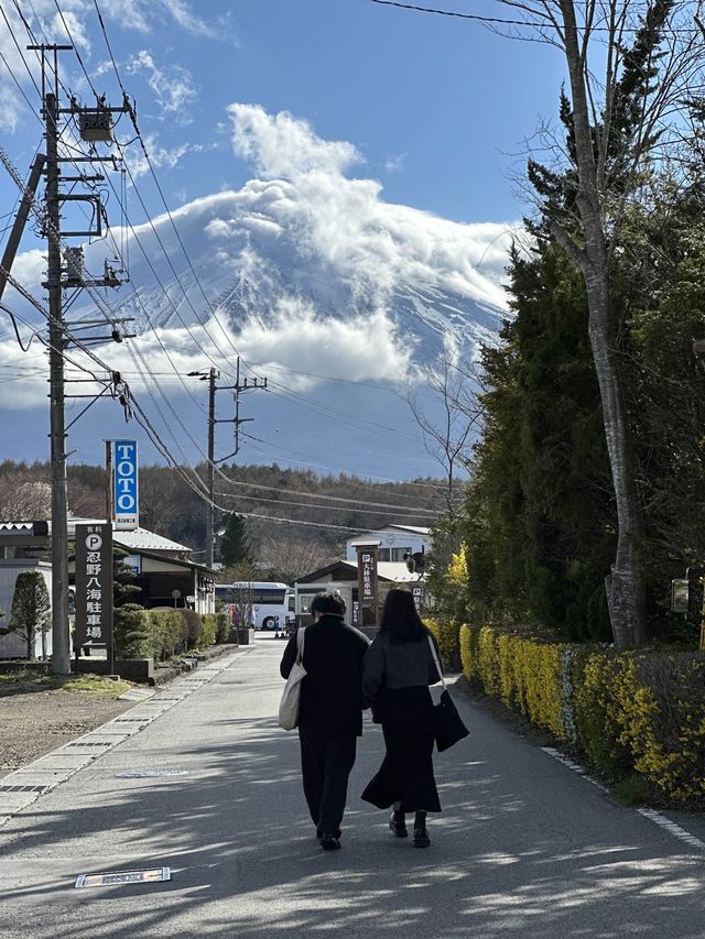 Little cute village with Mt Fuji view 