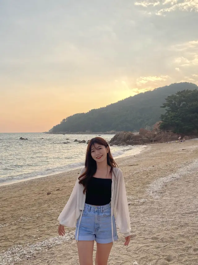 일몰이 아름다운 인천 선녀바위해수욕장🌅🧡