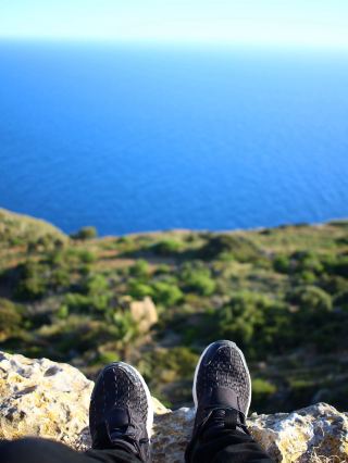 A Panoramic View of the Mediterranean! The Sky and Sea as Seen from Dingli Cliffs.