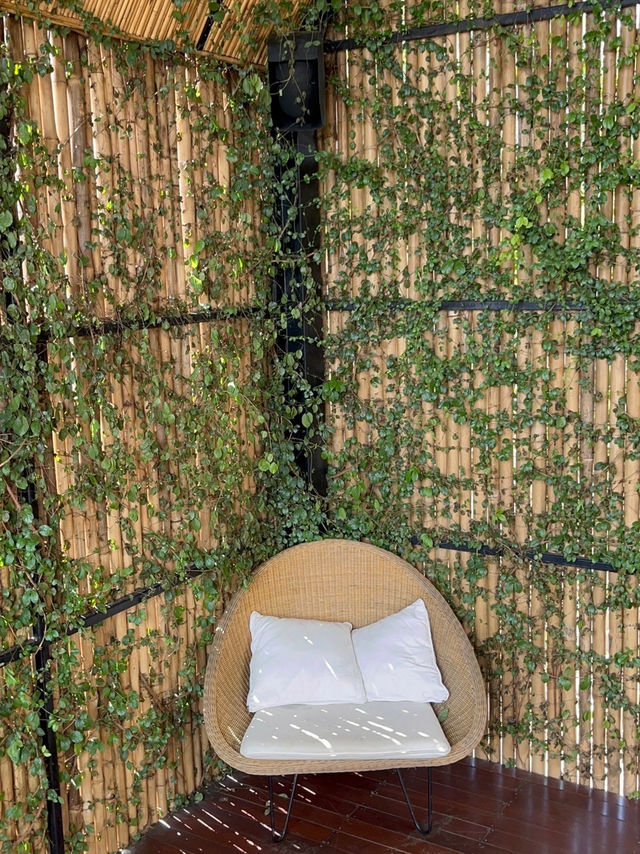 ร้านอาหาร คาเฟ่ ที่ล้อมรอบด้วยทุ่งหญ้าสีเขียว 