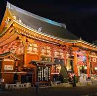 "Serenity of Asakusa: A Peaceful Night View in Tokyo"