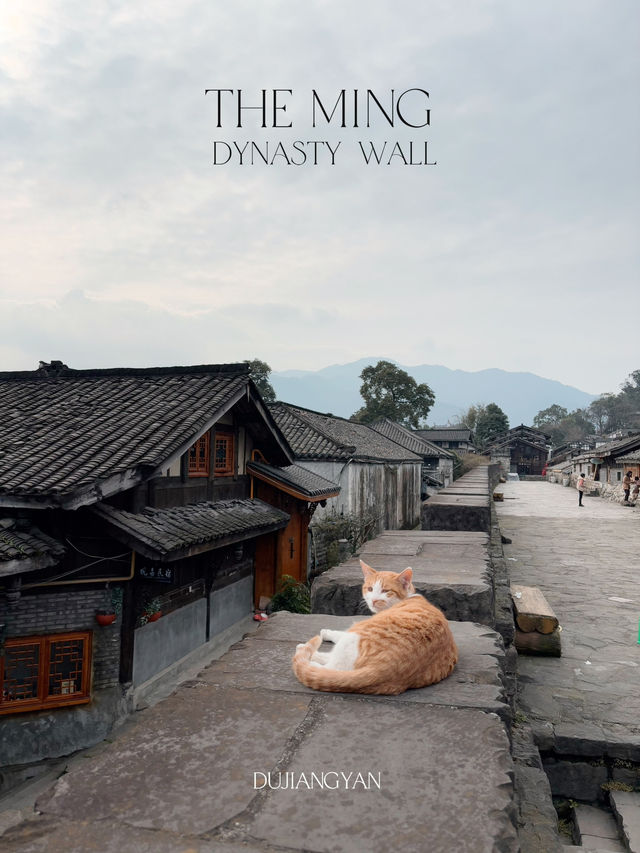 จุดถ่ายรูป กำแพงเมืองโบราณ ที่ Dujiangyan, Chengdu