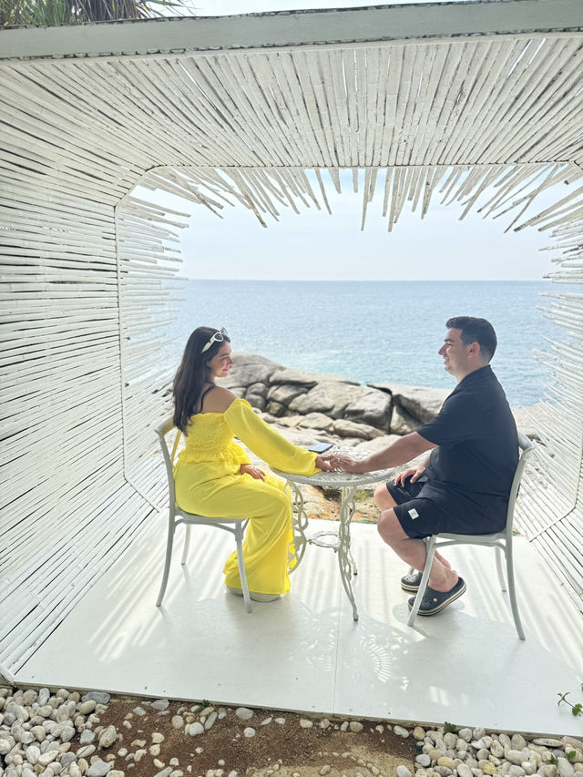 Rock beach swing, phuket, thailand