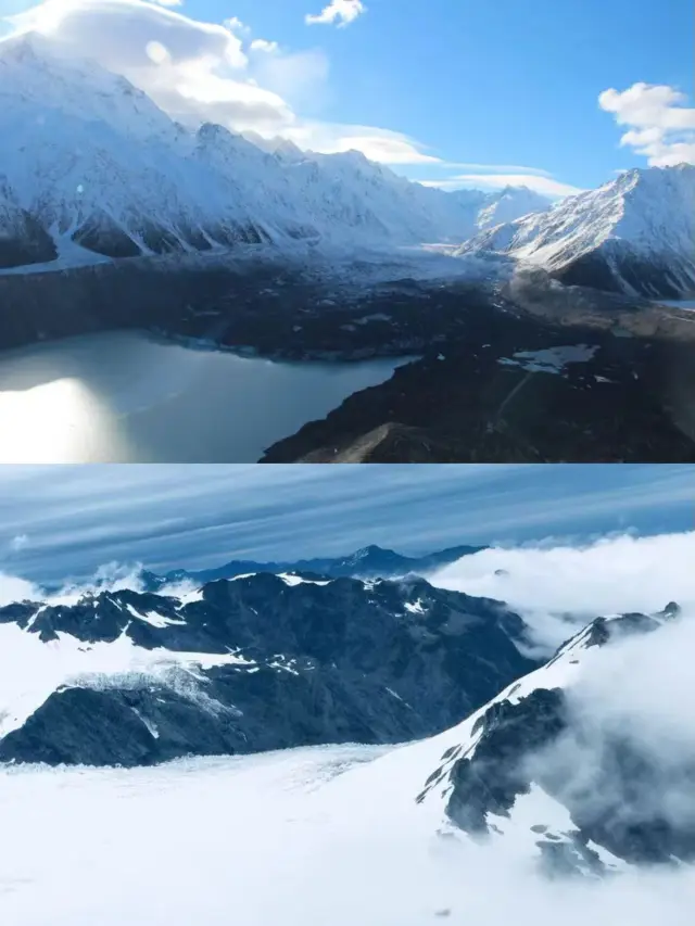 ニュージーランドのヘリコプターで氷河を見る体験