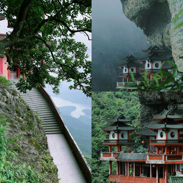 藏在懸崖上的最美千年古寺 靈通山