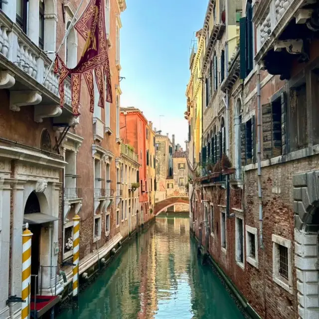 Gondola rides in Venice Italy