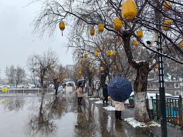 昆明大觀公園雪景如畫