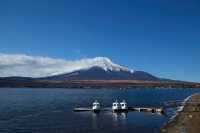 比起河口湖更愛山中湖的富士山