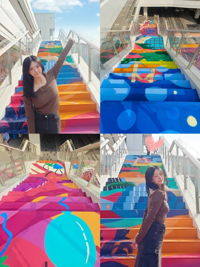 珠海新地標!旺角薈塗鴉彩繪樓梯 珠海新地標!旺角薈塗鴉彩繪樓梯