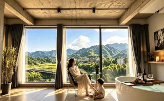 동루 휴가 실패 없는 선택|파노라마 산경치 욕조 민박집 너무 멋져요