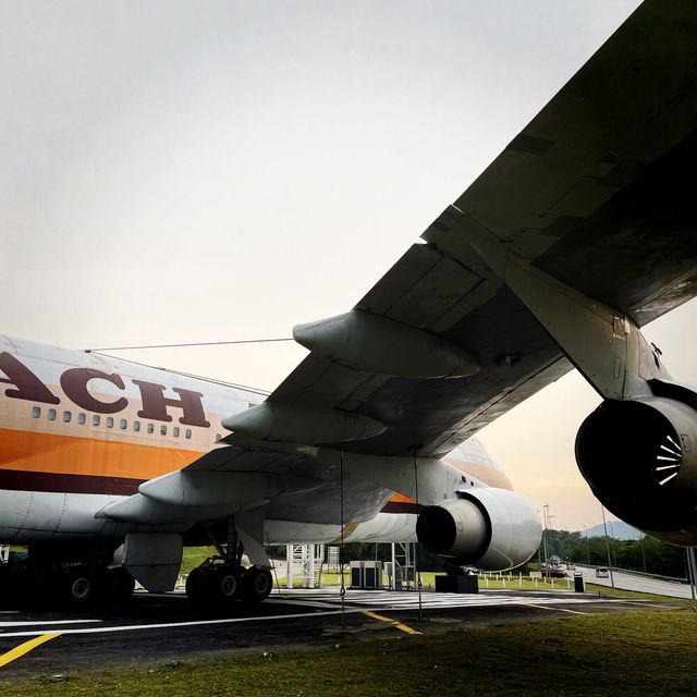 A Boeing 747 in a little Malacca town