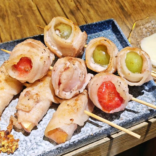 隱世🏮居酒屋🤤好味水果🍓豬肉卷