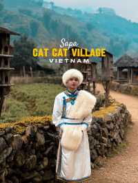 Experiencing Cat Cat Village- wearing the traditional costume