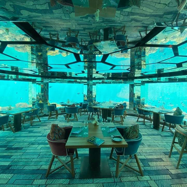 Savoring the Depths of Luxury: Anantara Kihavah Maldives Villa's Underwater Lunch
