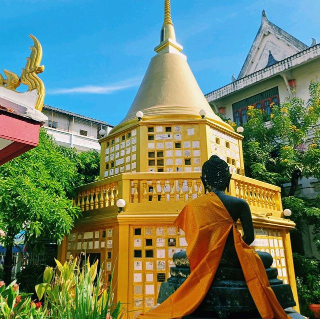 泰國曼谷湄南河畔著名古跡寺廟Wat Suttharam，百年歷史佛像雕塑，適合拍照📸打卡
