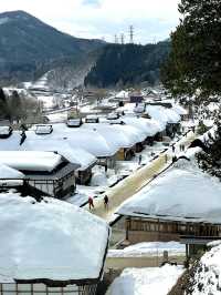 【福島×大内宿】茅葺き屋根屋根に積もる雪景色に感動