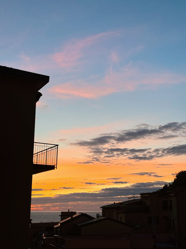 意大利🇮🇹五漁村🌅最美日落的Manarola🧡