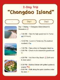 Changdao Island, Shandong itinerary 🏝️