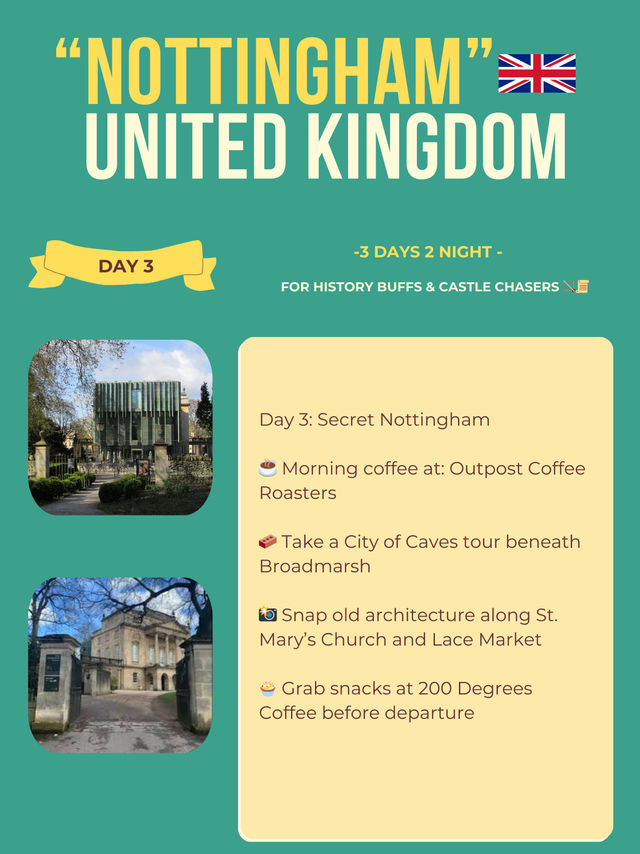 Nottingham itinerary 💚