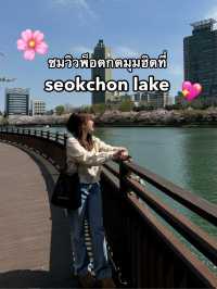 ชมวิวพ็อตกตที่มุมทะเลสาบ seokchon lake😍