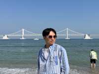 釜山廣安大橋看海，一邊把心事曬乾