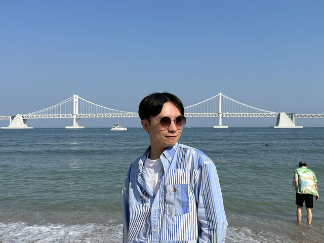 釜山廣安大橋看海，一邊把心事曬乾