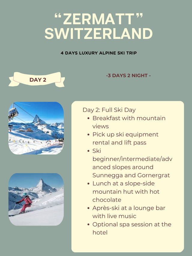 Zermatt, Switzerland – 4 Days Luxury Alpine Ski Trip Zermatt, Switzerland – 4 Days Luxury Alpine Ski Trip