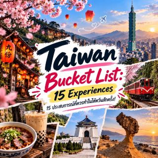 🌸 Taiwan Bucket List: 15 Experiences 15 ประสบการณ์ที่ควรทำในไต้หวันสักครั้ง!