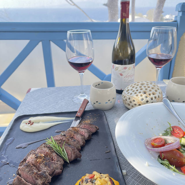 Roka Oia Santorini 💙🍷