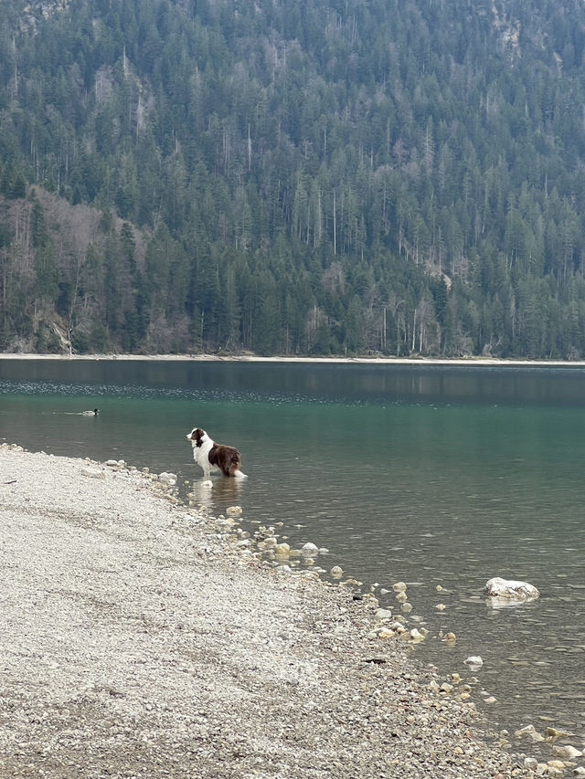 Soak in the cold refreshing lake 