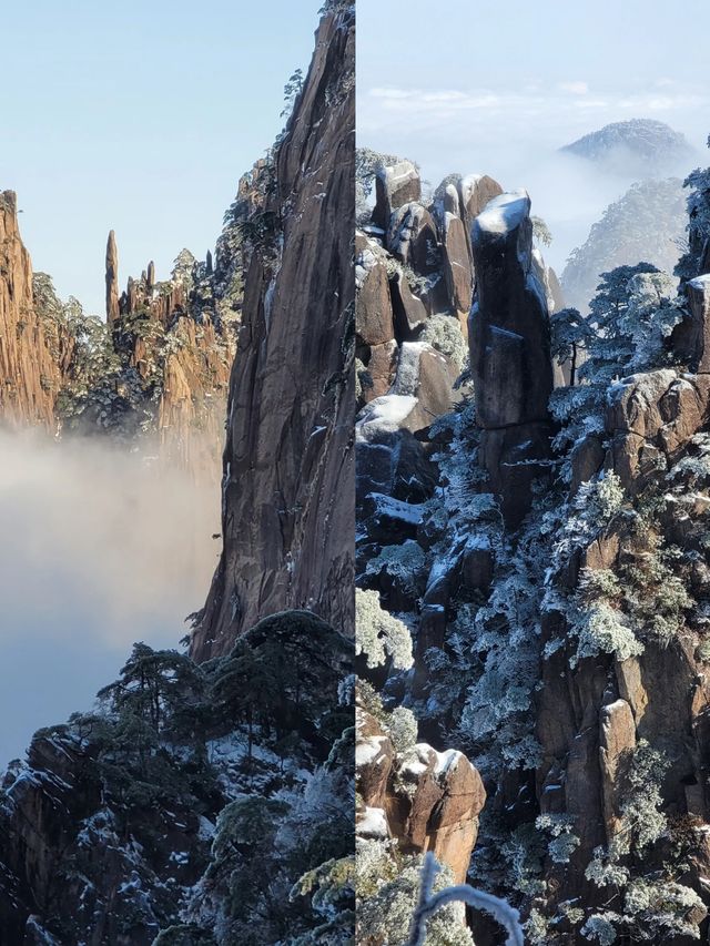 冬天的黃山如詩如畫，