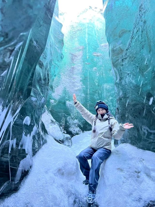 Glacier Adventure Blue Iceland Cave Check-in ❤️