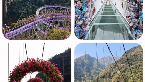 Babes! It's really great value to come to Yunmen Mountain in Shaoguan during the Lunar New Year👏 From morning to night, the New Year atmosphere is directly full, just go out with your family with your eyes closed! — traveler post in Danzhou