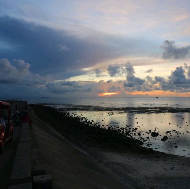 Amazing sunset on Ly Son island