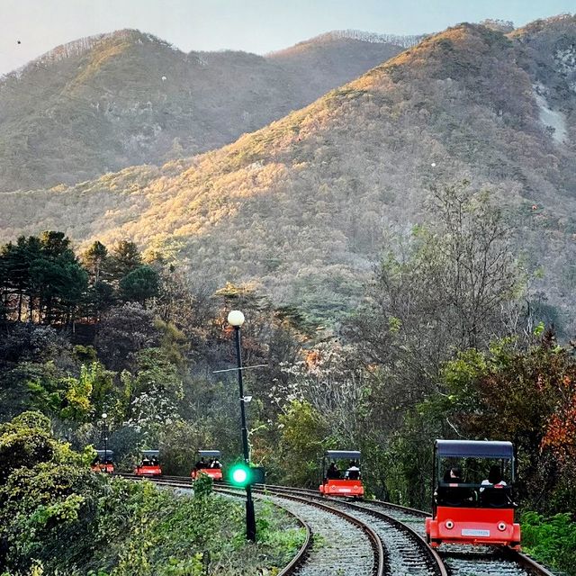 Pedalling around Gangchon Rail Park