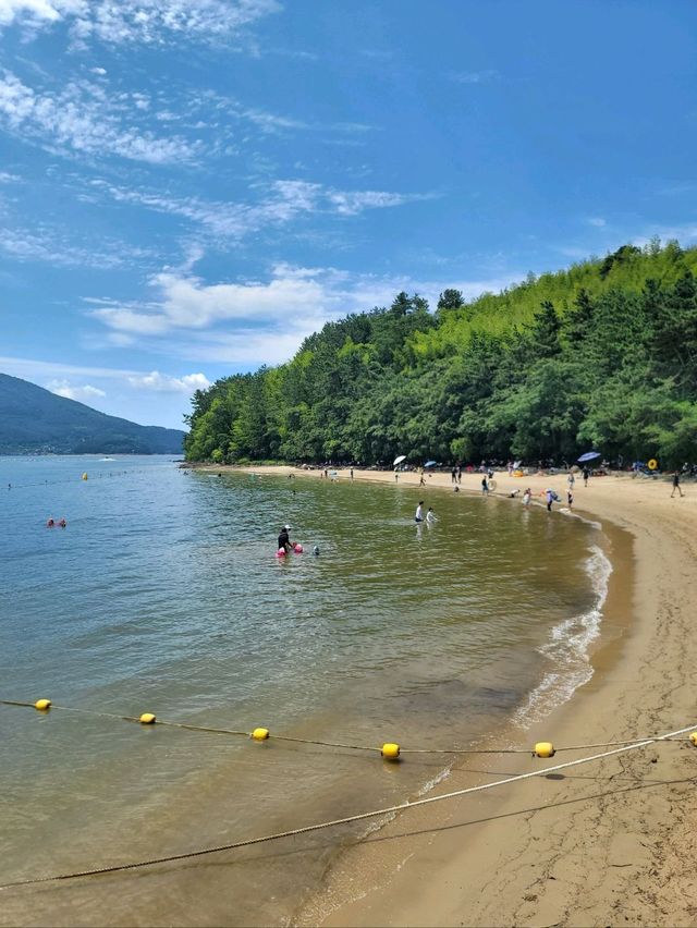 거제도 칠천도에서 유명한 옥계해수욕장🏖