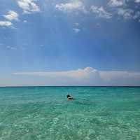 Clear blue waters and white sandy beaches