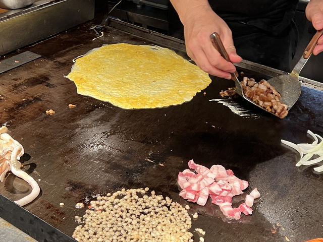 오사카 오코노미야끼의 진수!🐙