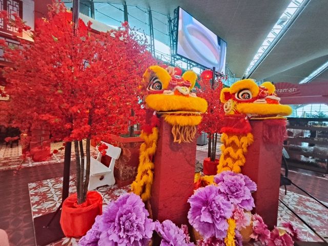 Celestial Colors: KLIA Airport Transformed into a Vibrant Chinese New Year Wonderland!