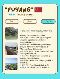 3-day Fuyang itinerary: