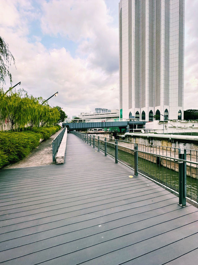 Evening Stroll by the Riverside Near Central Market